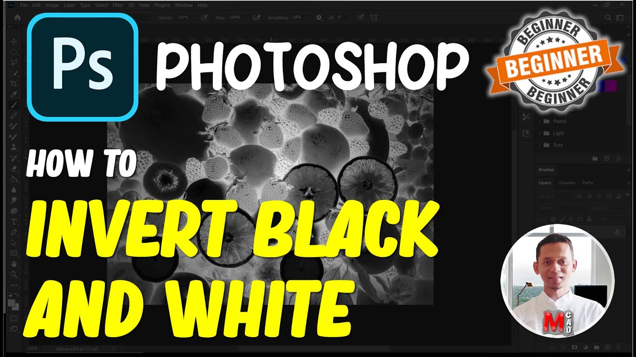 Photoshop how to invert black and white youtube