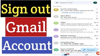 how to sign out gmail account from android phone