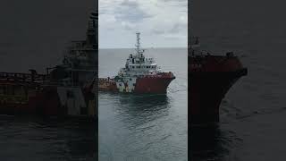 Uniwise Suporter Vessel And Oil Platform On Offshore Area