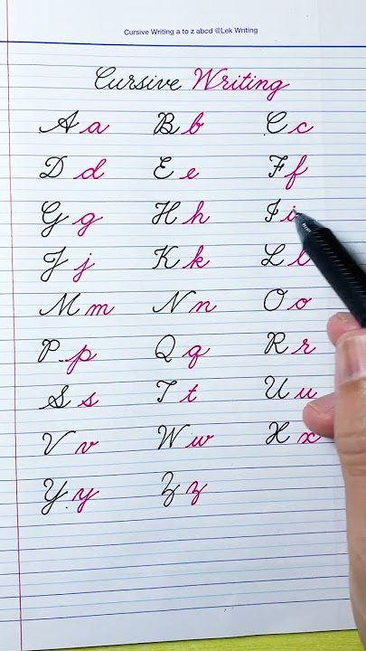 Cursive Writing a to z | Cursive abcd | Cursive Handwriting | Cursive Writing abcd | Capital & Small