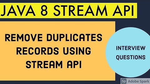 How To remove duplicates using Java 8 stream API / JAVA 8 INTERVIEW QUESTIONS  @aslearning4818