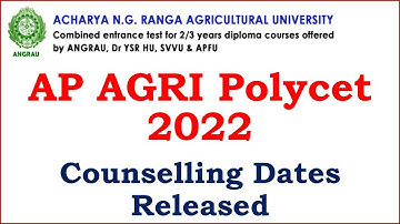 AP Agri Polycet Counselling date | AP Agri Polycet 2022 Online Application Dates