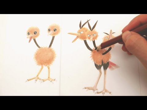 一発描き ポケモンgoのカモネギ ドードー ドードリオを描いてみた Youtube
