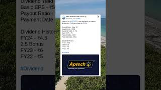 Aptech Ltd Has Declared An Interim Dividend For Fy 2024. 2 May 2024