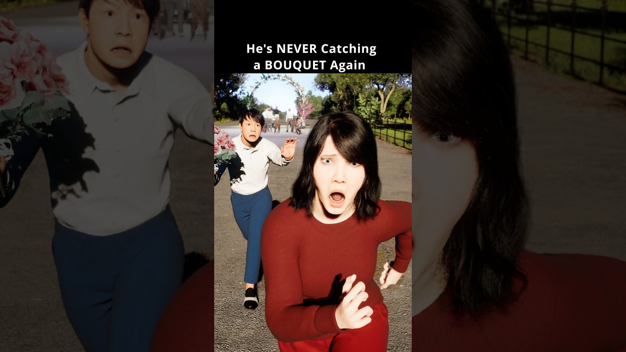 He’s NEVER Catching a BOUQUET Again #shortsfeed #funny #story