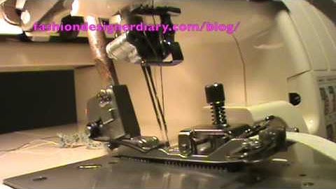 how to use an elastic foot on a serger, singer serger professional five, sewing blogs