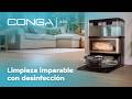 Robot aspirador Conga X80 Pro con base de autovaciado y agua . Autonomía que cubre hasta 240 m2.