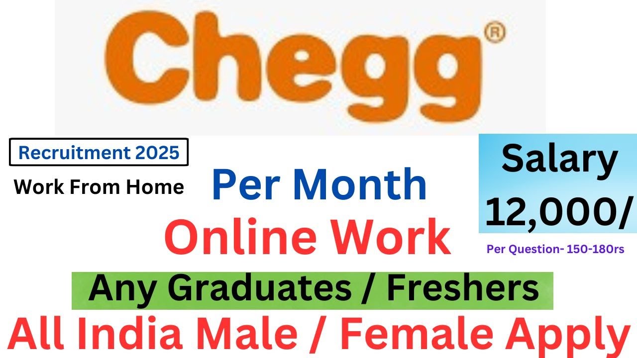 Chegg Online Teaching Work From Home | Best Teaching Platform For Teachers at Home | Freshers