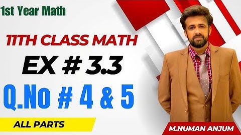 11th class math chapter 3 || 1st year math exercise 3.3 question number  5 all parts || exercise 3.3