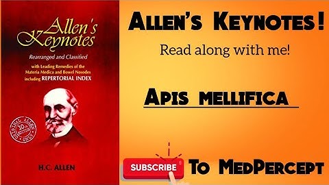 Apis mellifica: Allen
