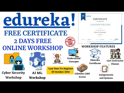 Edureka - Free Workshop With Certificate | Edureka Free Certification Workshop | Free Online Courses