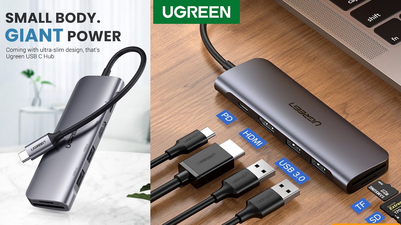 The Best USB-C Hub | Ugreen Multi Function All in One USB C Hub | Ugreen USB -C Adapter Review - YouTube