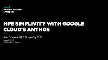 HPE SimpliVity with Google Cloud