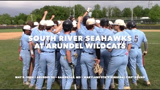 May 9, 2024: South River 8, Arundel 7 (Maryland State Regional First Round 3A East)