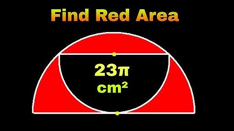 Calculate Area of the Red Shaded Region? | Geometry Olympiad Problems