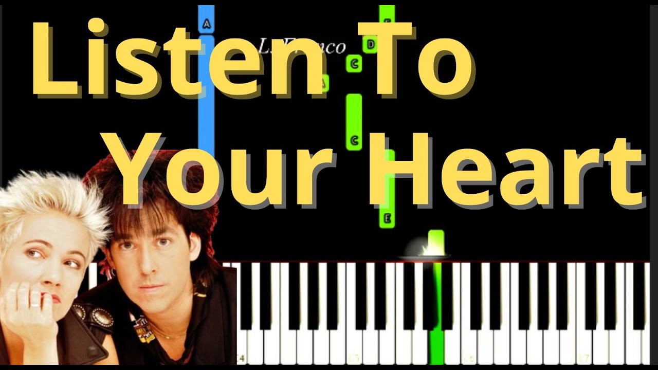 Listen To Your Heart Roxette Easy Piano Tutorial