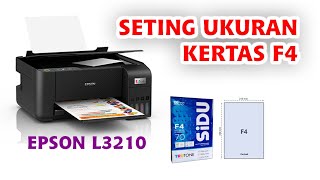 Cara membuat settingan F4 HVS di printer epson