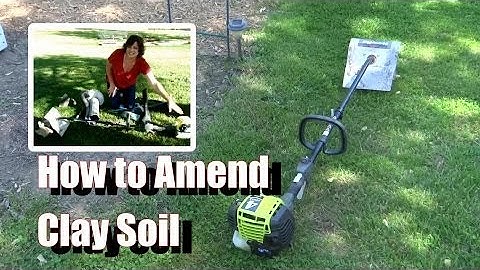 How to Amend Clay Soil - I Use the Ryobi and Gypsum (viewer request)