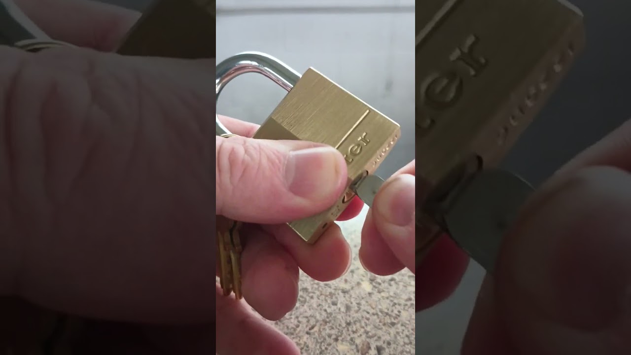 Lockpicking Brass Master Lock 4 Pin, Three Different Methods