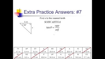 Right Triangle Trigonometry Applications: Problem Set #8