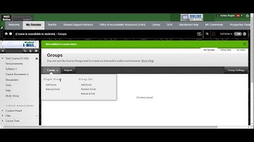 How to Create a Study Group in a Course on Blackboard - Multiple Group Settings
