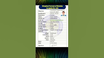 How to Make Resume|CV writing|CV Format|in english|Curriculum Vitae #shorts #cvwriting #viral🔥🔥