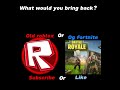What would you bring back?