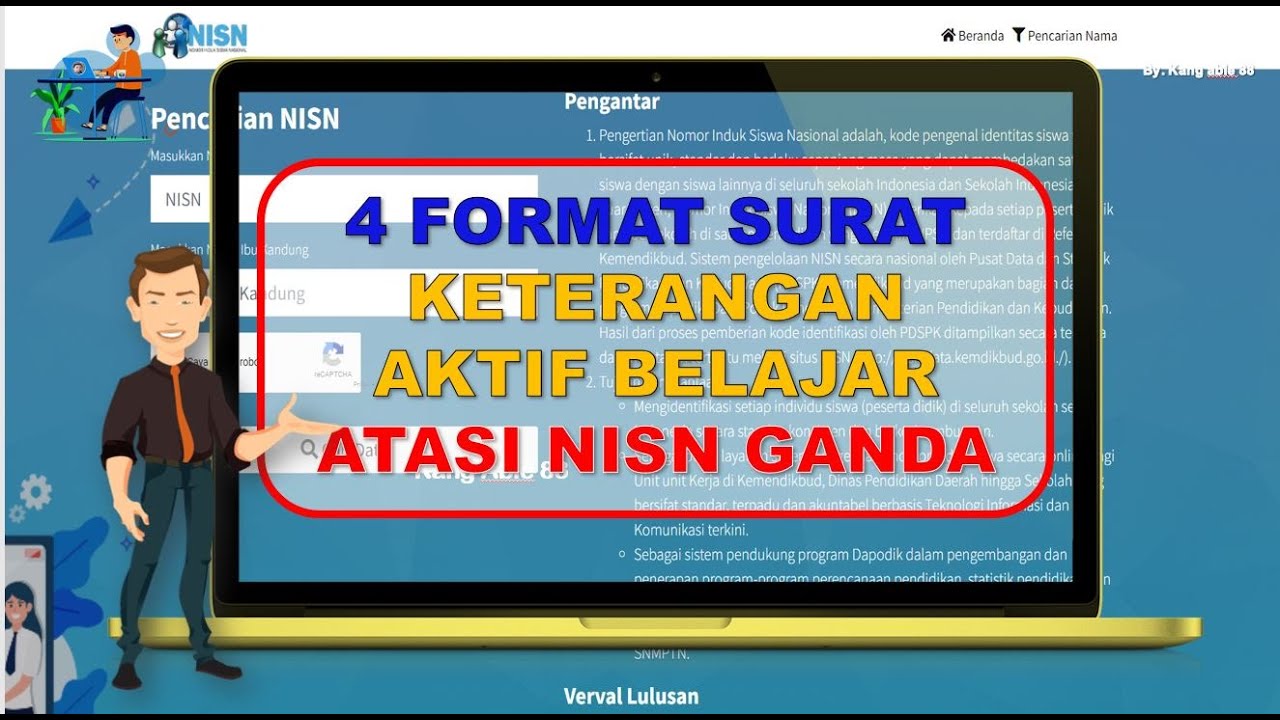 SURAT KETERANGAN AKTIF BELAJAR UNTUK ATASI NISN GANDA