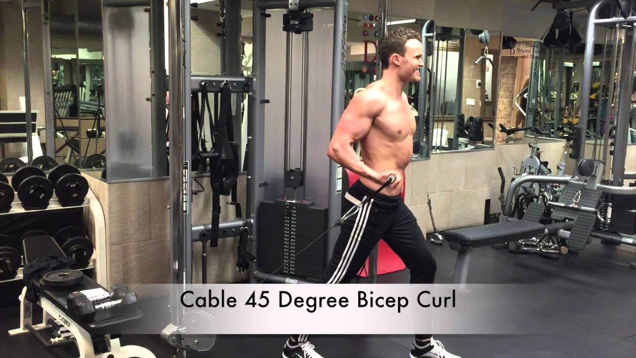 Cable 45 Degree Hammer Curl YouTube