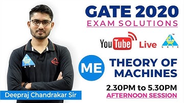 GATE 2020 Mechanical Afternoon Question |Theory of Machine | Question 1  | Live session