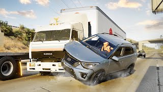 Realistic Truck and Car Crashes #4 | BeamNG.drive screenshot 1