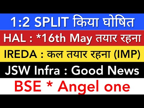 IREDA SHARE LATEST NEWS 😇 HAL SHARE NEWS • JSW INFRA • ANGEL ONE • BSE SHARE • STOCK MARKET INDIA