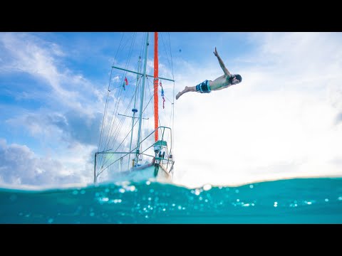 We sailed into a SWIMMING POOL! Sailing Vessel Delos Ep.246