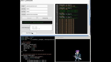 Gideros example with Spriter animation and Pubnub communication