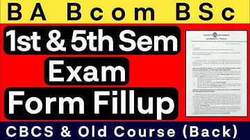BA Bcom BSc Exam Form Fillup 1st Sem & 5th Sem | GU Exam Form Fillup 2022