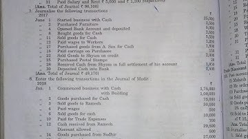 Solution of question no. 7,8 & 9A of Chapter 10 Journal Entries for class 11th of Dr. SK Singh A/Cs.