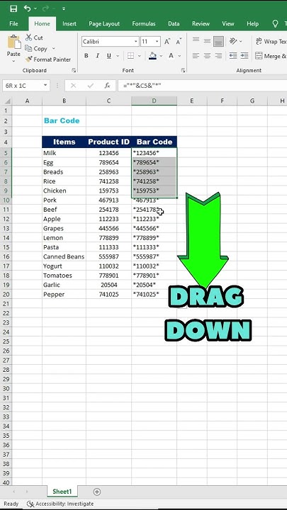 how-to-make-barcodes-in-excel-shorts-short-youtubeshorts-youtube