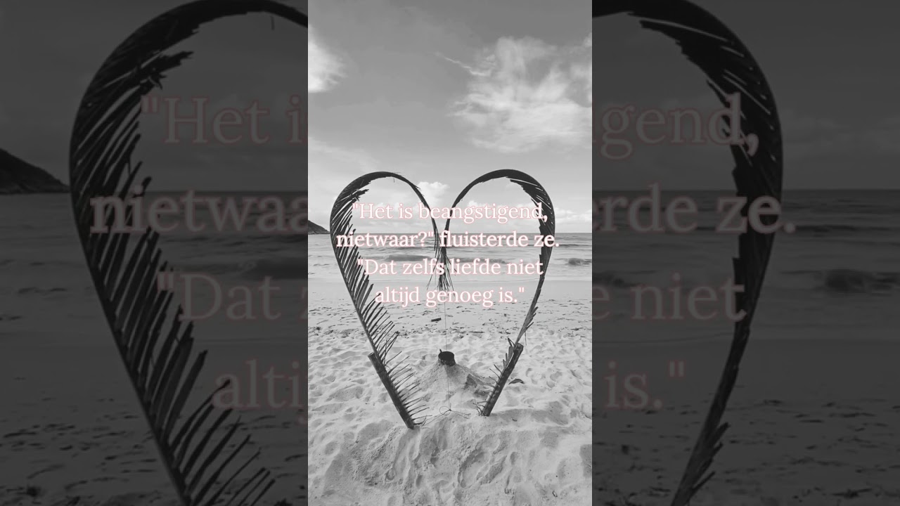 Het is beangstigend, nietwaar? fluisterde ze. Dat zelfs liefde niet altijd genoeg is 💔🌌