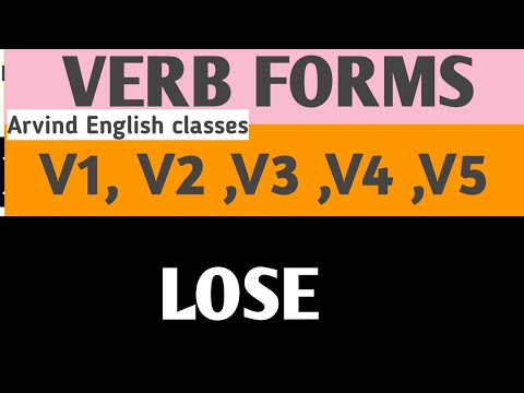 verb forms of lose || verb forms in V1,V2 ,V3,V4,V5 || #shorts #ytshorts #verbforms #arvindenglish