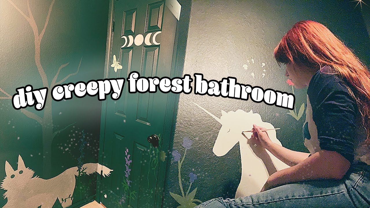 Goblincore / Spooky Forest Bathroom Makeover