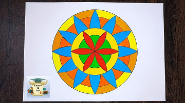 Geometric Design in Circle || Geometric Patterns in Circle || How to Draw Geometric Art in Circle