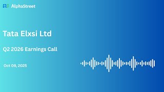 Tata Elxsi Ltd Q2 FY2025-26 Earnings Conference Call