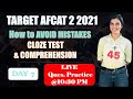 TARGET AFCAT 2 2021 ENGLISH  | Cloze Test &amp; Comprehension | Often Repeated Ques | Insight SSB