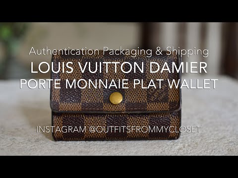Louis Vuitton Preloved Damier Monnaie Plat Coin Purse Wallet