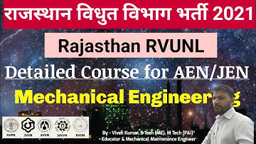 Rajasthan RVUNL Detailed Course for Mechanical AEN/JEN | Rajasthan RVUNL Jen/Aen Mechanical Syllabus
