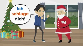 Deutsch lernen | Weihnachtsmann bricht ein? | Wortschatz und wichtige Verben