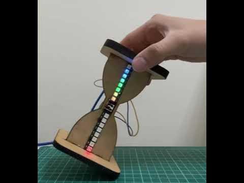 DIY hourglass Arduino LED Neopixel show - YouTube