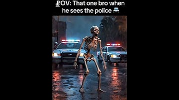 THAT ONE BRO WHEN HE SEES THE POLICE 💀🚓 #viral #brainrot #memes