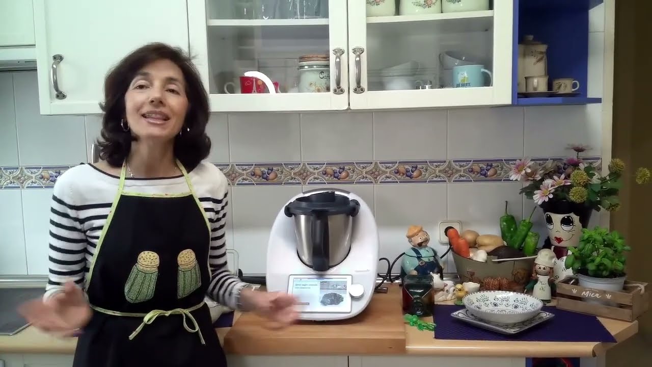 Arroz negro cremoso con calamares en thermomix.