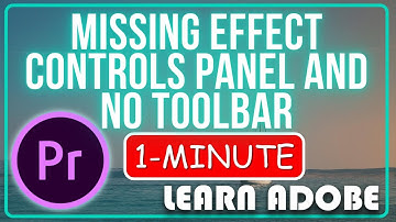 Missing Effect Controls Panel and No Toolbar Fix in Premiere Pro #adobepremierepro